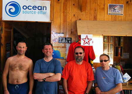 Club members Gordon Roach, Richard Holgate (temporary honorary member), Hywel Harris and Dave Mycroft