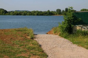 Easy access to the lake for the boat.