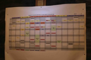 A Calendar! Showing off all this years planned activity.